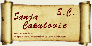 Sanja Capulović vizit kartica